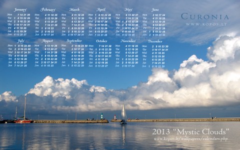 Curonia calendars - Mystic Clouds