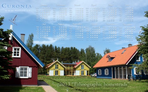 Curonia calendars - Ethnographic homesteads