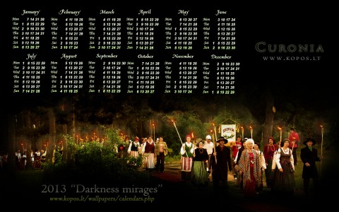 Curonia calendars - Darkness mirages
