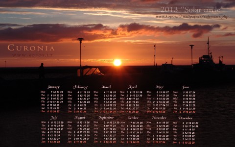 Curonia calendars - Solar circle