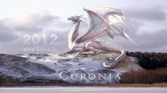 Christmas collection - White dragon on the Curonian dunes