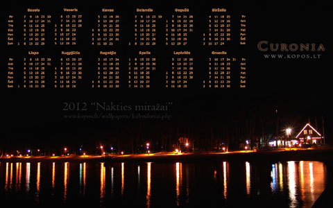 Kopų kalendoriai - Nakties miražai 2012
