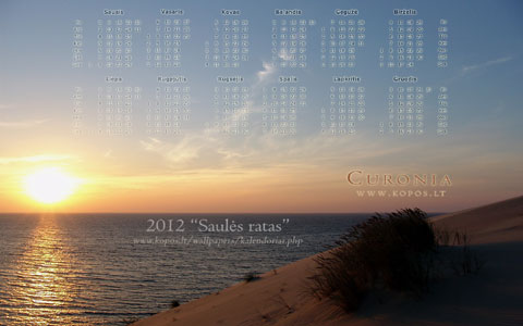 Kopų kalendoriai - Saulės ratas 2012