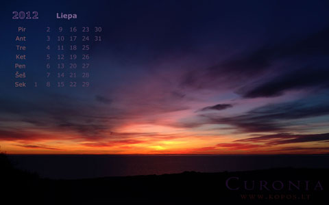 Kopų kalendoriai - Nakties miražai - liepa