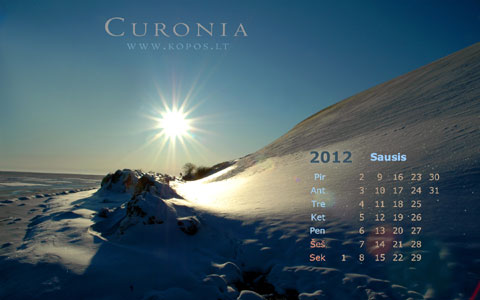 Kopų kalendoriai - Saulės ratas - sausis
